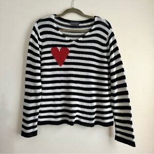 Wooden Ships • Eloise Striped Heart Sweater